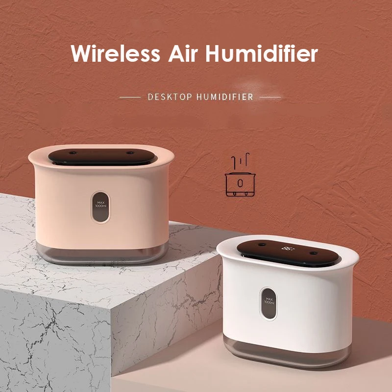 RIGOGLIOSO Wireless Air Humidifier 1000ml Wireless Diffuser Dual Spray Nozzle Head Aromatherapy Humidifier Rechargeable Battery
RIGOGLIOSO Wireless Air Humidifier 1000ml Wireless Diffuser Dual Spray Nozzle Head Aromatherapy Humidifier Rechargeable Battery
