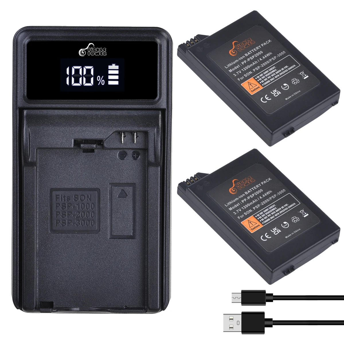2Pcs PSP-2000 Rechargeable Li-ion Battery+LED USB Charger for Sony PSP2000 PSP3000 Gamepad for PlayStation Portable Controller
2Pcs PSP-2000 Rechargeable Li-ion Battery+LED USB Charger for Sony PSP2000 PSP3000 Gamepad for PlayStation Portable Controller