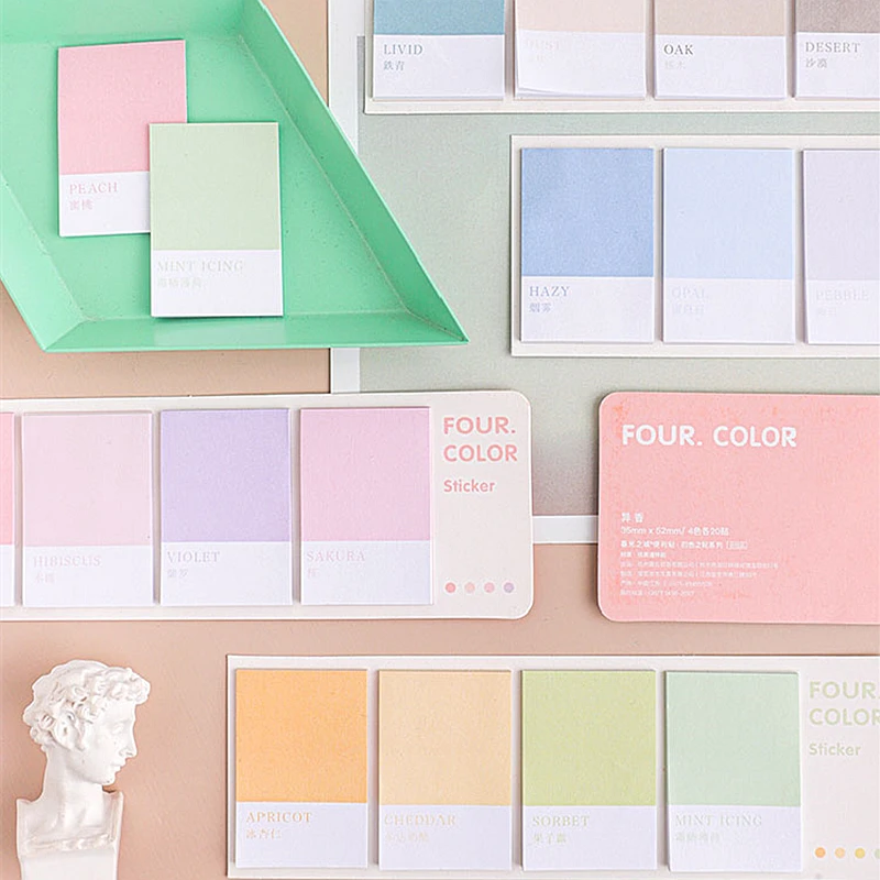 80 Sheets Cartoon Four Color Index Memo Pad Posted It Sticky Notes Paper Sticker Bookmark School Supplies Kawaii Stationery
80 Sheets Cartoon Four Color Index Memo Pad Posted It Sticky Notes Paper Sticker Bookmark School Supplies Kawaii Stationery