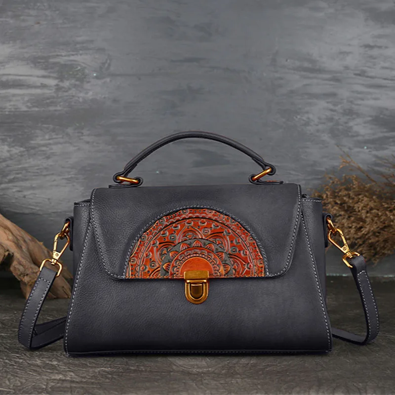 Ladies Embossed Flower Genuine Leather Handbags Retro Designer Purse Dumpling Bag Travel Tote Cross Body Bags Woman Cowhide
Ladies Embossed Flower Genuine Leather Handbags Retro Designer Purse Dumpling Bag Travel Tote Cross Body Bags Woman Cowhide