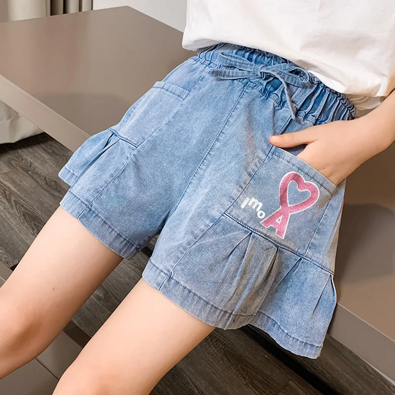 Fashion Denim Shorts for Kids Girls Cute Love Toddler Summer Clothes Jeans Ruffle Shorts Infantil Korean Children Cotton Pants
Fashion Denim Shorts for Kids Girls Cute Love Toddler Summer Clothes Jeans Ruffle Shorts Infantil Korean Children Cotton Pants