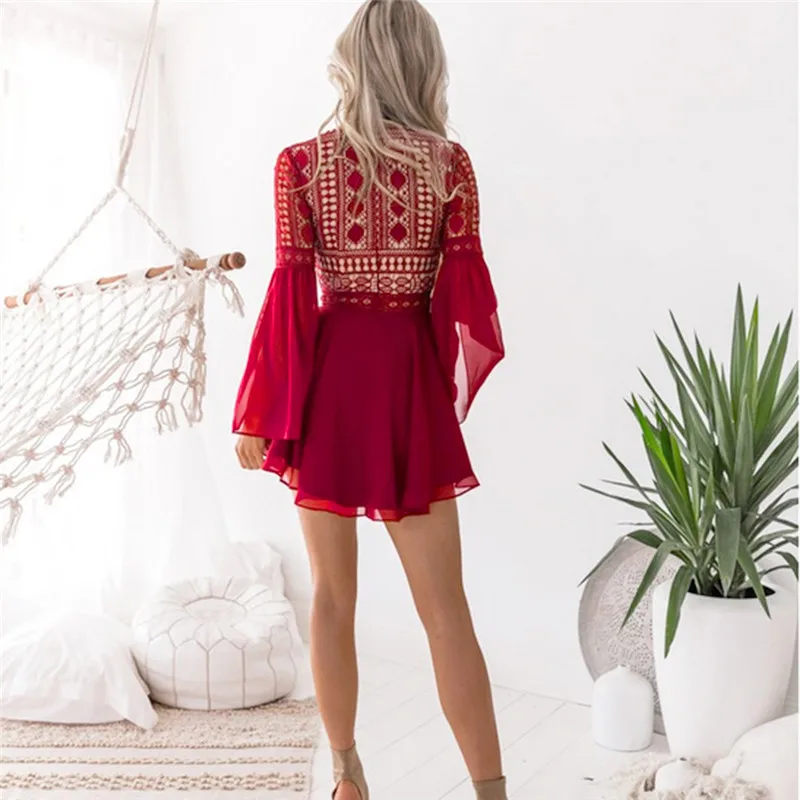 Women Spring Autumn 2020 Vintage Elegant Deep V Neck Long Sleeve Lace Dress Causal Slim A Line Night Party Dress Vestido
Women Spring Autumn 2020 Vintage Elegant Deep V Neck Long Sleeve Lace Dress Causal Slim A Line Night Party Dress Vestido