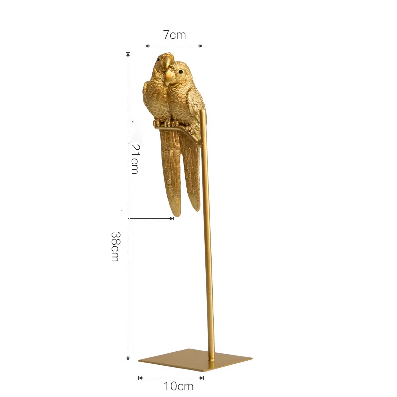 Nordic Creative Resin Simulated Animal Lucky Parrot Bird Crafts Ornaments Gold Modern Home Desktop Decoration Figurines Gift
Nordic Creative Resin Simulated Animal Lucky Parrot Bird Crafts Ornaments Gold Modern Home Desktop Decoration Figurines Gift