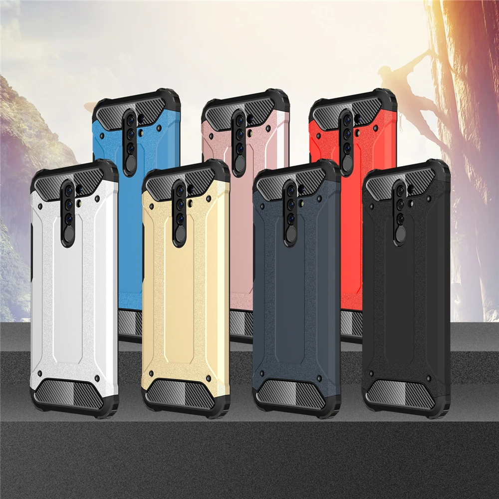 Модный Новый чехол для Xiaomi Redmi 9 выпущен 2020 Мягкий ТПУ + Жесткий ПК ударопрочный
