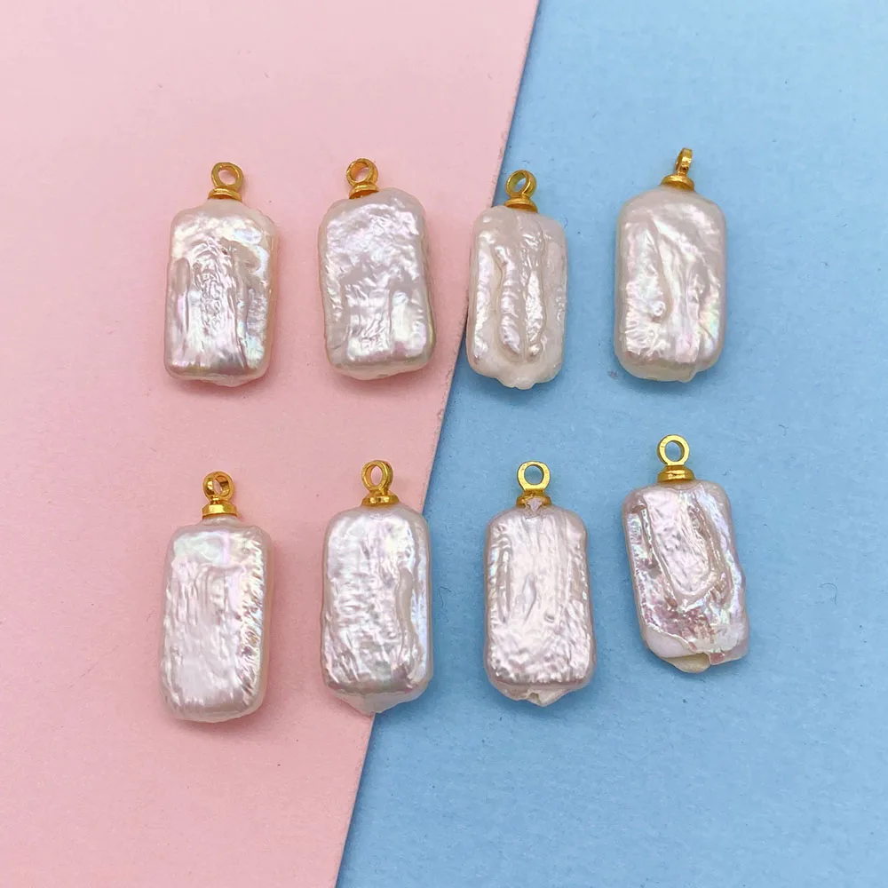 Natural Freshwater Baroque Pearl Pendant Rectangle Designer Charms for Jewelry Making Bulk Earring Necklace Crafts Women Gift
Natural Freshwater Baroque Pearl Pendant Rectangle Designer Charms for Jewelry Making Bulk Earring Necklace Crafts Women Gift