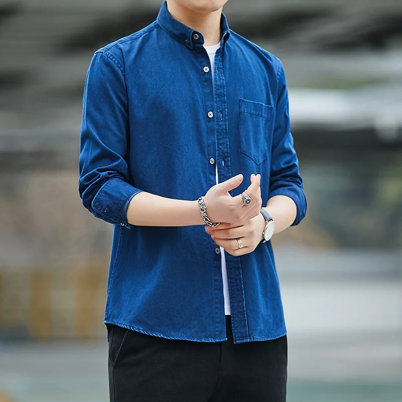 New Men's Autumn and Winter Denim Long-sleeved Shirt Cardigan Shirt Slim Japanese Fresh Casual Men's Shirt
New Men's Autumn and Winter Denim Long-sleeved Shirt Cardigan Shirt Slim Japanese Fresh Casual Men's Shirt
