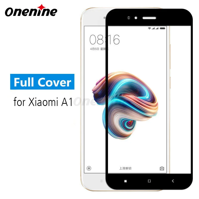 Защитное стекло Onenine 4D с резьбой для Xiaomi Mi A1 закаленное полным покрытием защита