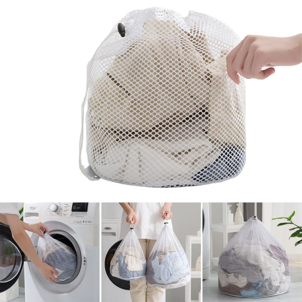 Washing Machine Mesh Net Drawstring Net Bags Laundry Bag Large Wash Bags Reusable Dirty Clothes Underwear Bra Storage Bag
Washing Machine Mesh Net Drawstring Net Bags Laundry Bag Large Wash Bags Reusable Dirty Clothes Underwear Bra Storage Bag