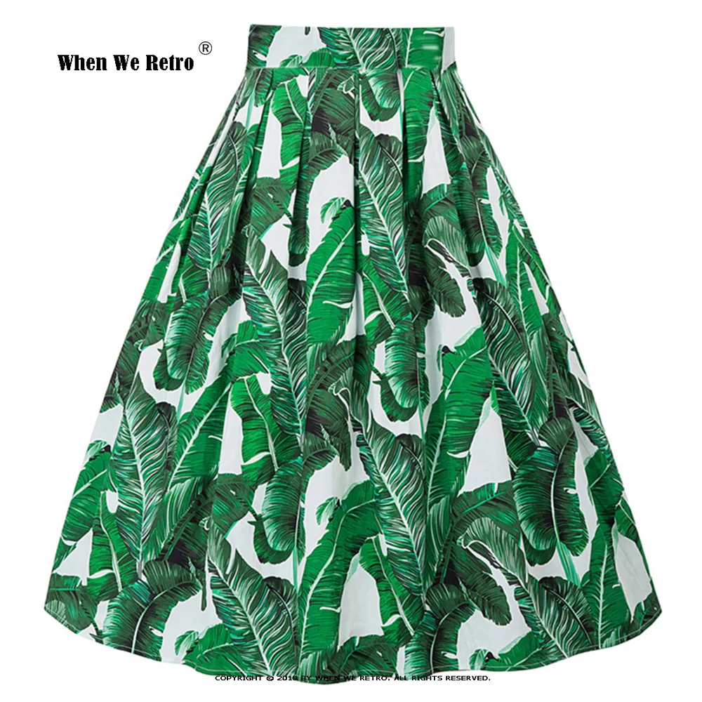 Leaf Green Retro Floral Print Vintage Pleated Skirts Womens 2021 50s High Waist Plus Size Midi Cotton Summer Swing Skirt SS0012
Leaf Green Retro Floral Print Vintage Pleated Skirts Womens 2021 50s High Waist Plus Size Midi Cotton Summer Swing Skirt SS0012