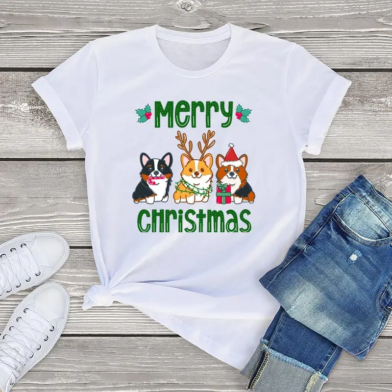 100% хлопковая футболка с надписью "Merry Christmas" семейная подходящая