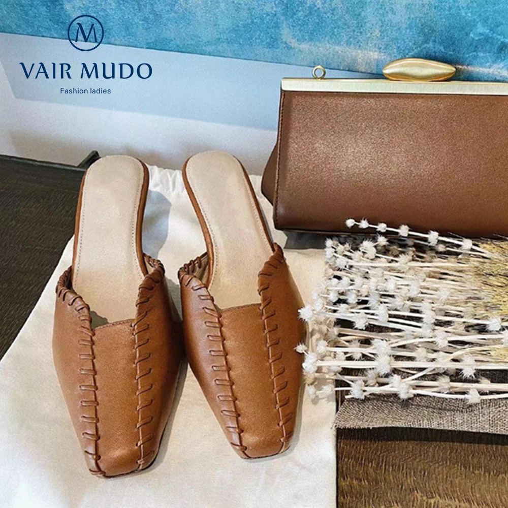 VAIR MUDO Women Slides Summer Shoes Round Toe Modern Slippers Genuine Leather Outside Sheepskin High Heels Footwear Shoes LT86L
VAIR MUDO Women Slides Summer Shoes Round Toe Modern Slippers Genuine Leather Outside Sheepskin High Heels Footwear Shoes LT86L