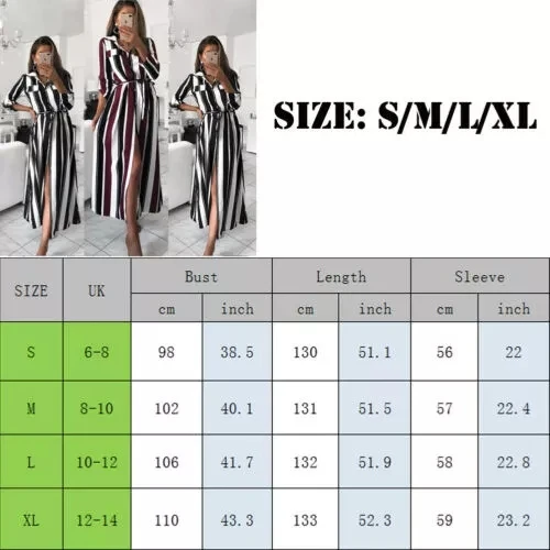 Women Colourful Striped Long Maxi Button Shirt Dress Evening Party Long Sleeve Summer Loose Beach Elegante Long Dresses
Women Colourful Striped Long Maxi Button Shirt Dress Evening Party Long Sleeve Summer Loose Beach Elegante Long Dresses