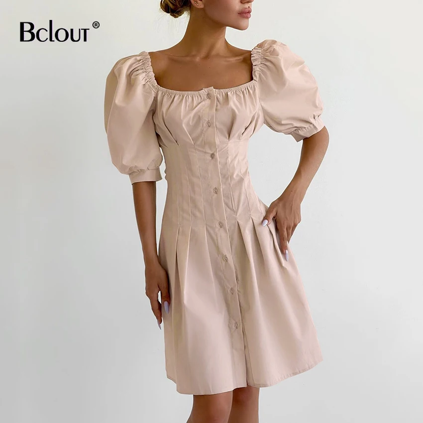 Bclout Flare Sleeve Slim Single Breasted Women'S Dress Elegant Square Collar Slit Pleated Party Dresses Woman Shoulder Off Dress
Bclout Flare Sleeve Slim Single Breasted Women'S Dress Elegant Square Collar Slit Pleated Party Dresses Woman Shoulder Off Dress