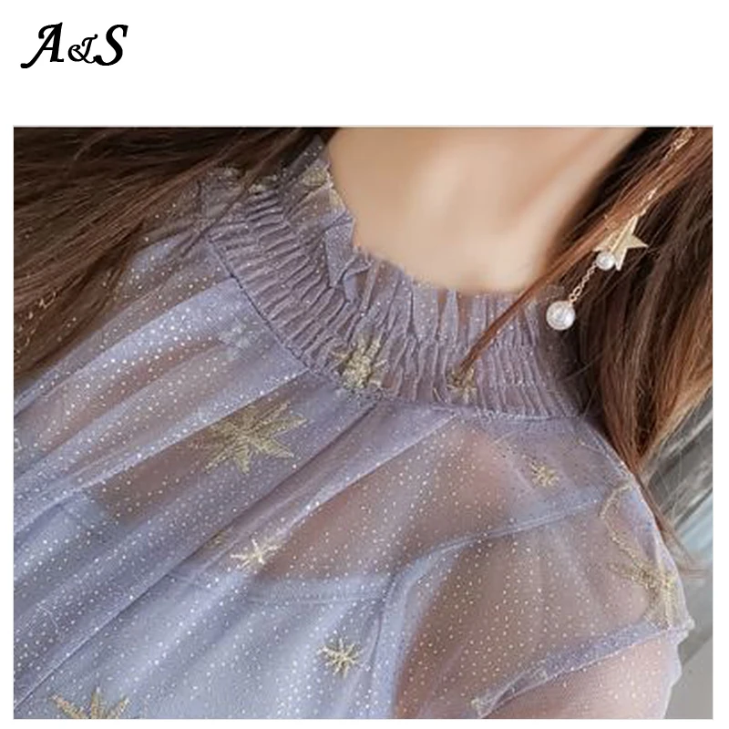 Spring Autumn New Female Sexy Dress VestidosLace Mesh Shiny Fairy Dress Women Elegant Bling Princess Puff Dresses Robe Femme
Spring Autumn New Female Sexy Dress VestidosLace Mesh Shiny Fairy Dress Women Elegant Bling Princess Puff Dresses Robe Femme