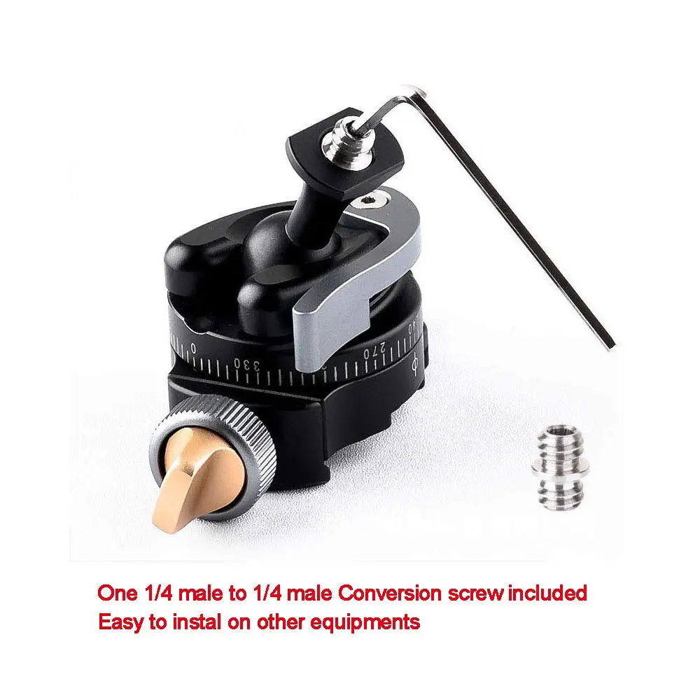 FOTOBETTER MBP-19 AS Tripod Head Mini Panoramic Ball Head Camera Tripod Mount for Tripod/Camera/Cell Phone/Light Stand RRS BC-18
FOTOBETTER MBP-19 AS Tripod Head Mini Panoramic Ball Head Camera Tripod Mount for Tripod/Camera/Cell Phone/Light Stand RRS BC-18