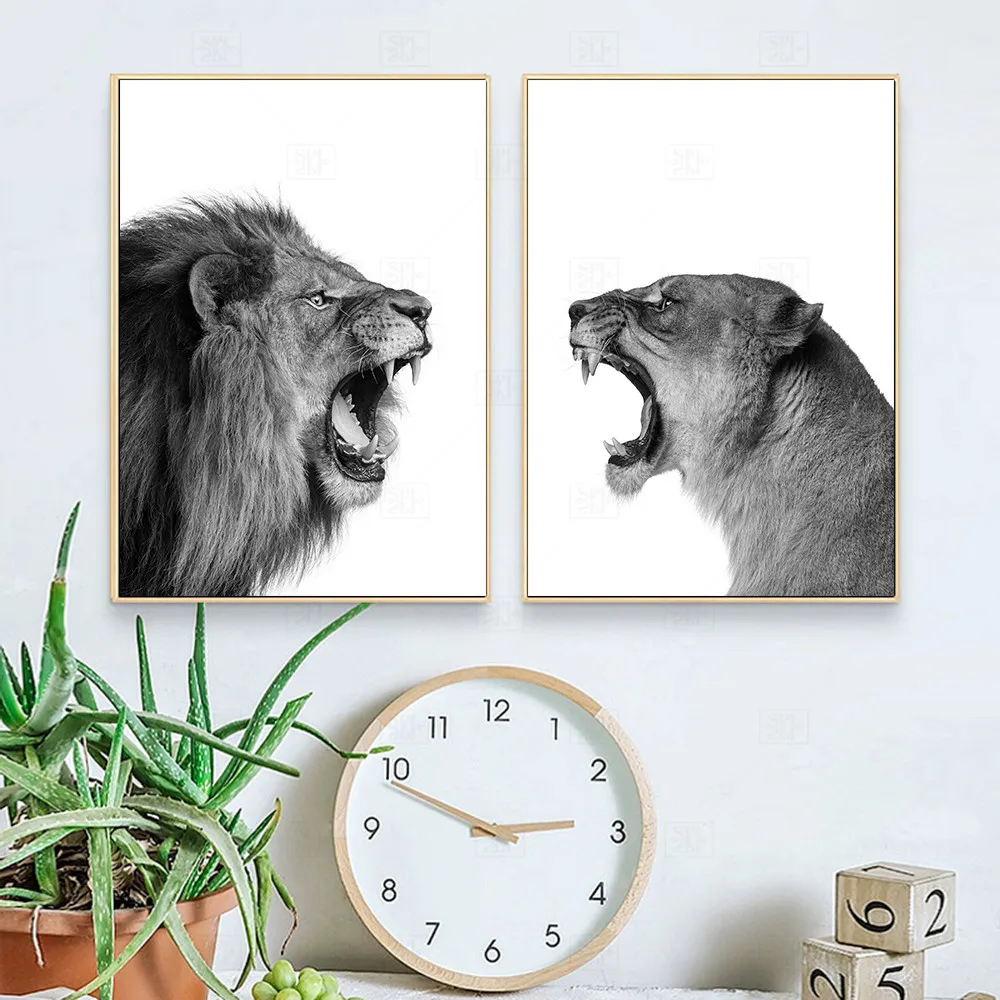 Lion And Lioness Canvas Poster Black White Woodlands Animal Wall Art Print Painting Nursery Picture For Living Room Home Decor
Lion And Lioness Canvas Poster Black White Woodlands Animal Wall Art Print Painting Nursery Picture For Living Room Home Decor