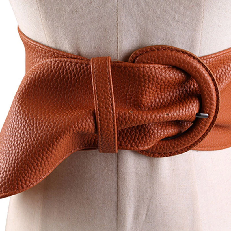 New Fashion Women Wide Leather Belts For Dress Decorative Wiast Belt Round Buckle Ladies leisure Belts For Women Dress Waistband
New Fashion Women Wide Leather Belts For Dress Decorative Wiast Belt Round Buckle Ladies leisure Belts For Women Dress Waistband