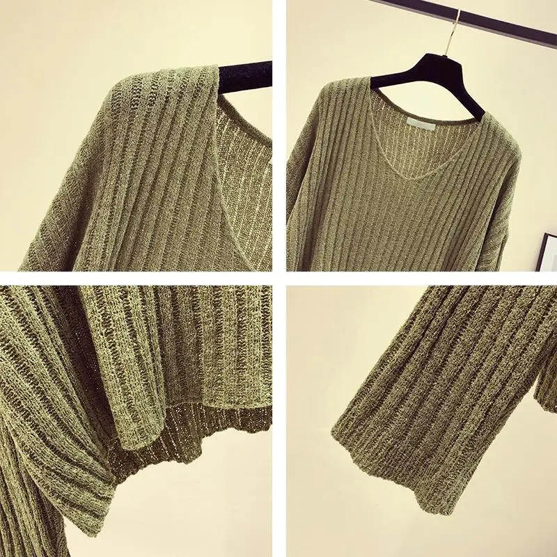 Women Solid Color V-Neck Long Sleeves Sweaters Knitted Basic Loose Pullovers Autumn Winter Casual Tops 
Women Solid Color V-Neck Long Sleeves Sweaters Knitted Basic Loose Pullovers Autumn Winter Casual Tops