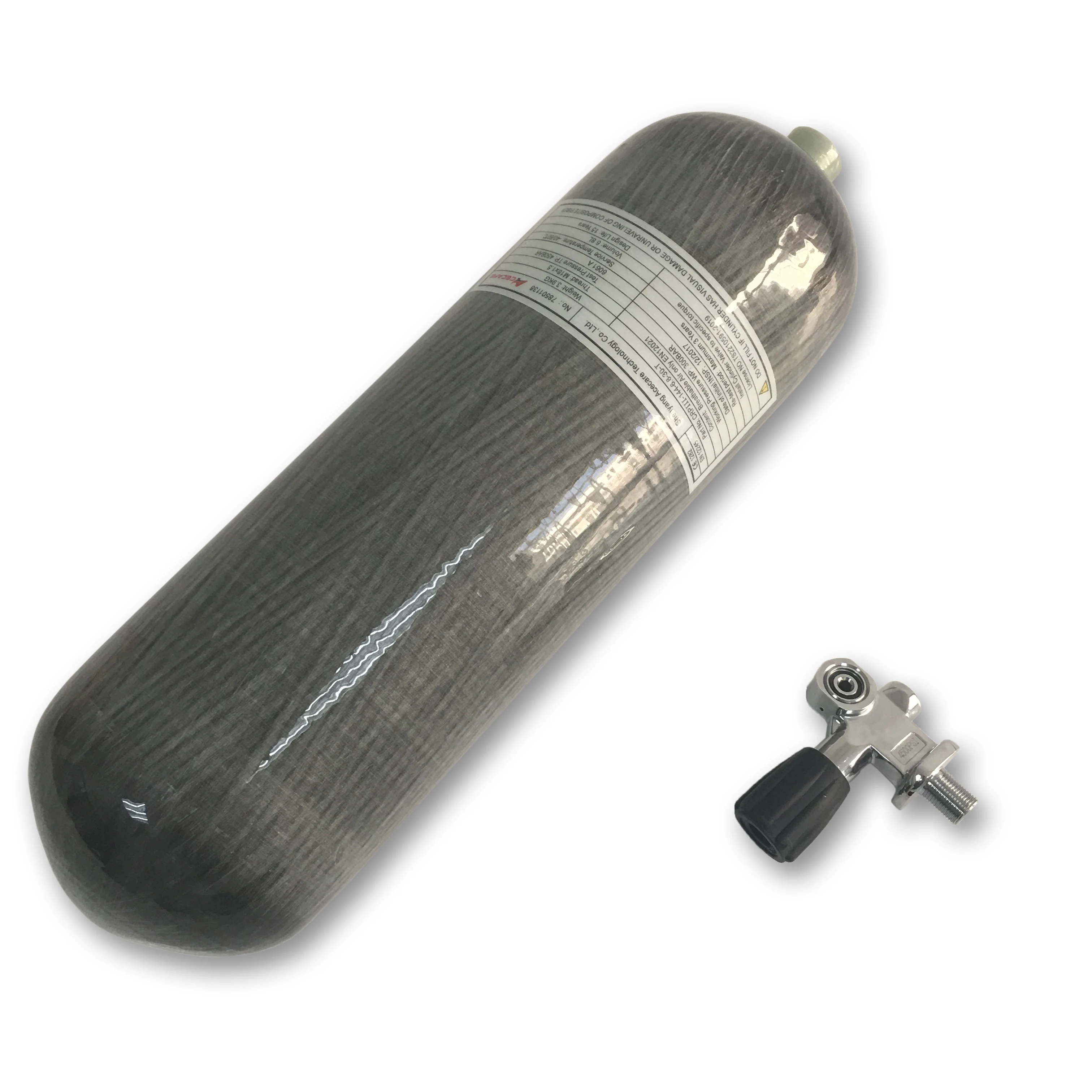 Acecare AC16851 6.8L CE баллона со сжатым воздухом углеродное волокно бак Pcp Пейнтбол Бак