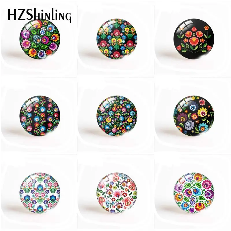 HZSHINLING New Arrival Polish Folk Art Patterns Glass Dome Pendants Round Dome Handmade Crafts Jewelry Summer Accessories
HZSHINLING New Arrival Polish Folk Art Patterns Glass Dome Pendants Round Dome Handmade Crafts Jewelry Summer Accessories