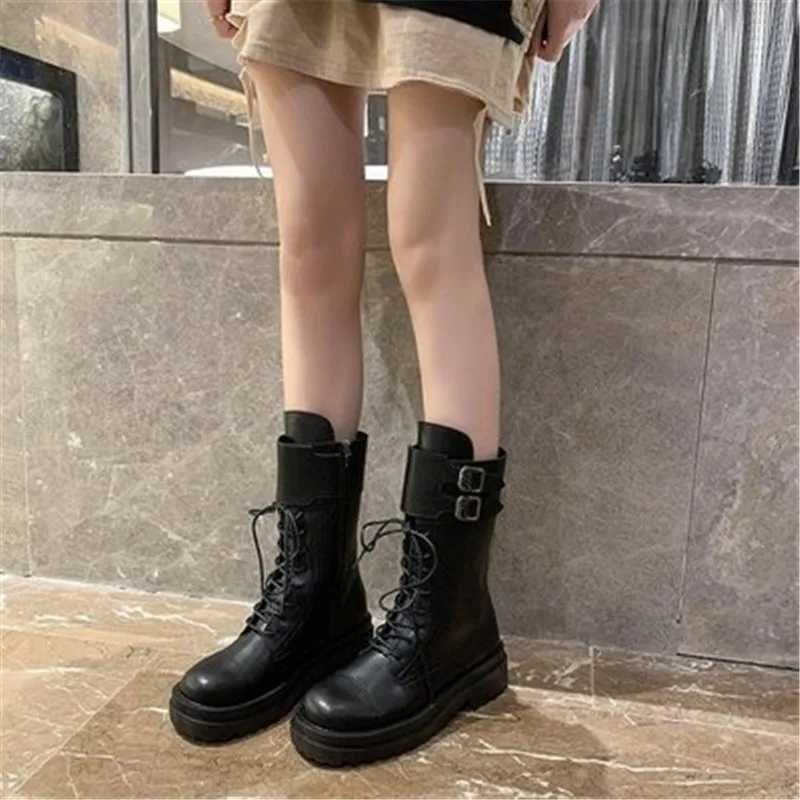 Spring Chunky Shoes Women Boots Cross Fashion Ladies Mid Calf Boots Female Lace-Up Zipper High Heel Casual Middle Tube Booties
Spring Chunky Shoes Women Boots Cross Fashion Ladies Mid Calf Boots Female Lace-Up Zipper High Heel Casual Middle Tube Booties