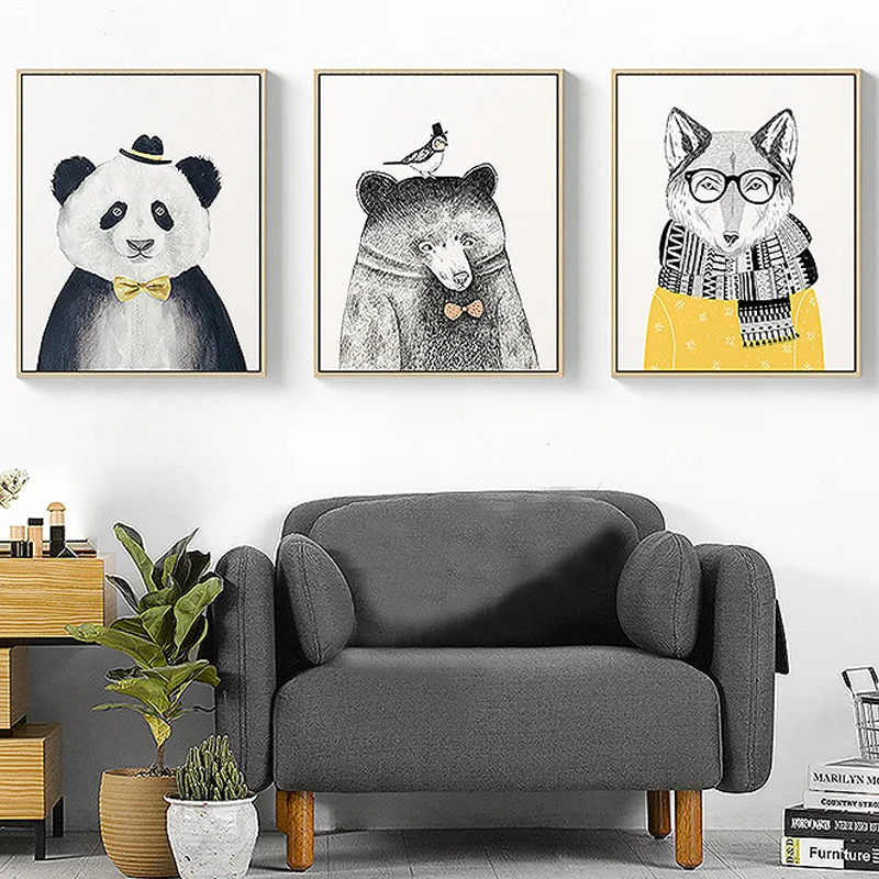 Modern Minimalist Nordic Cartoon Animals Canvas Painting Wall Art Decor Posters and Prints for Kid Bedroom Décor Wall Paintings
Modern Minimalist Nordic Cartoon Animals Canvas Painting Wall Art Decor Posters and Prints for Kid Bedroom Décor Wall Paintings