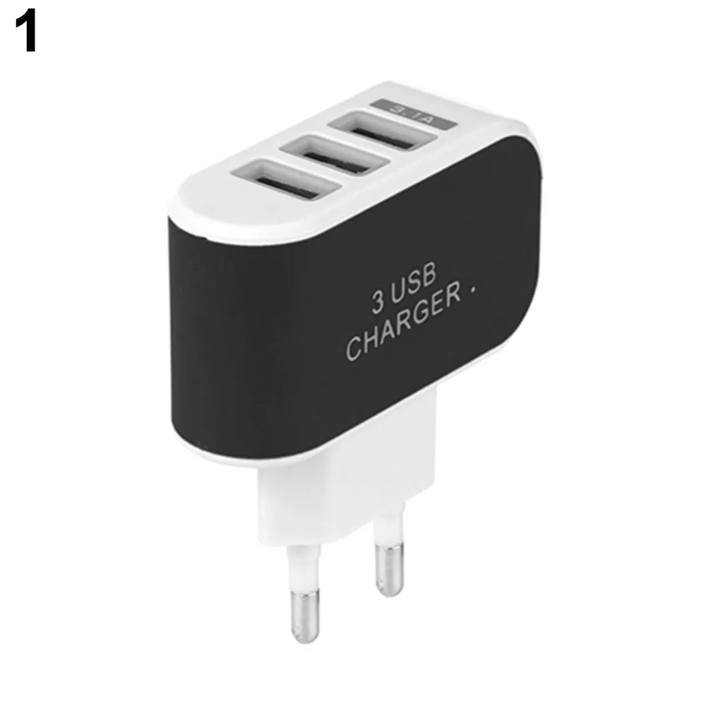 3.1A тройной USB порт настенный домашний дорожный AC зарядное устройство адаптер для