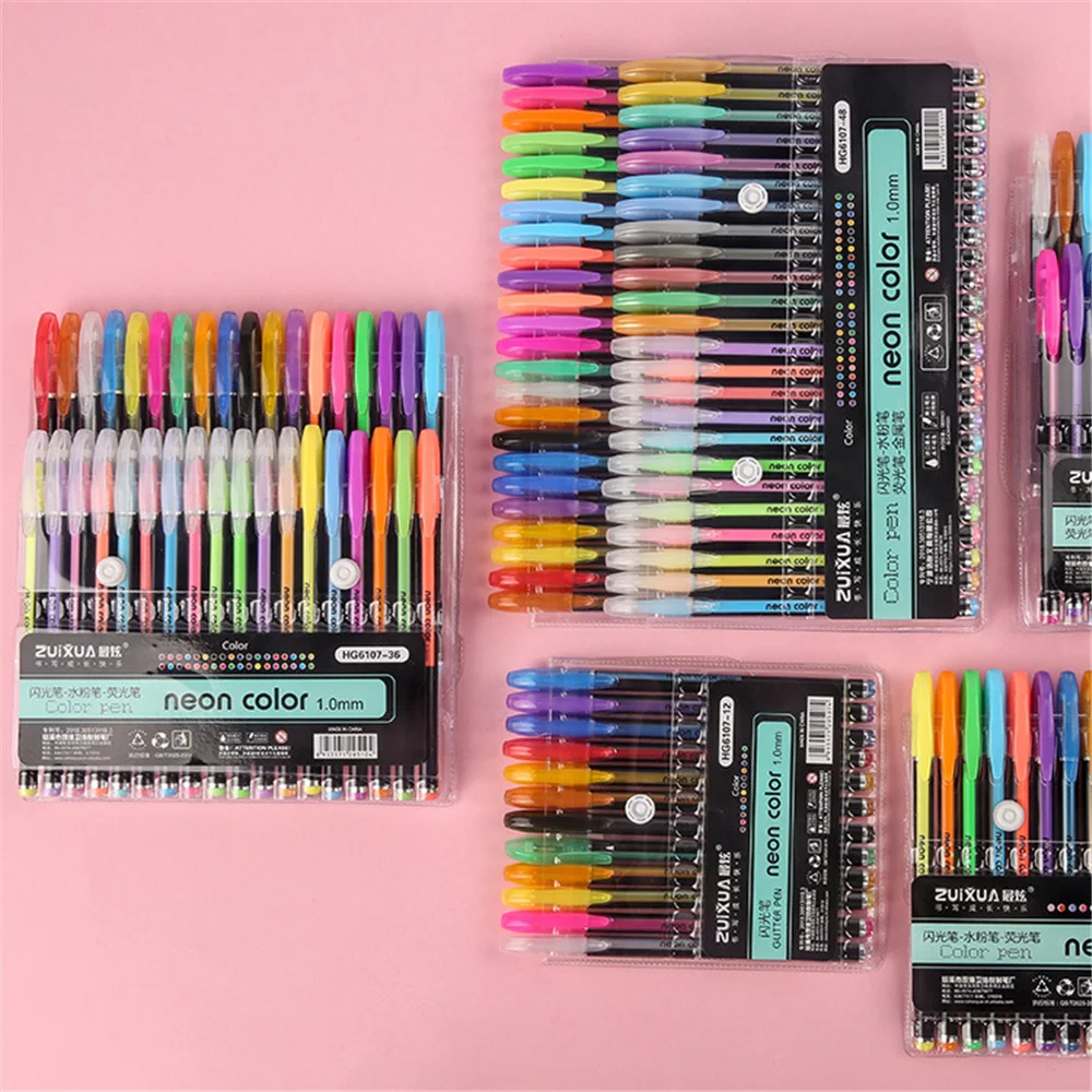 12/18/24/36/48 Colors Gel Pen Set Drawing Painting Colored Glitter Art Marker Pens School Student Office Writing Stationery Gift
12/18/24/36/48 Colors Gel Pen Set Drawing Painting Colored Glitter Art Marker Pens School Student Office Writing Stationery Gift