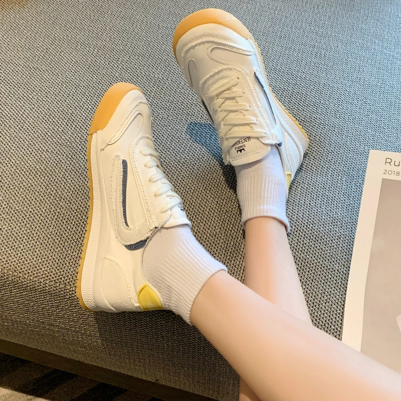 Brown Stitching Women Low-cut Vulcanized Shoes Summer Fashion Breathable Lace-up Running Sneakers Outdoor Lady Flat Canvas Shoes
Brown Stitching Women Low-cut Vulcanized Shoes Summer Fashion Breathable Lace-up Running Sneakers Outdoor Lady Flat Canvas Shoes