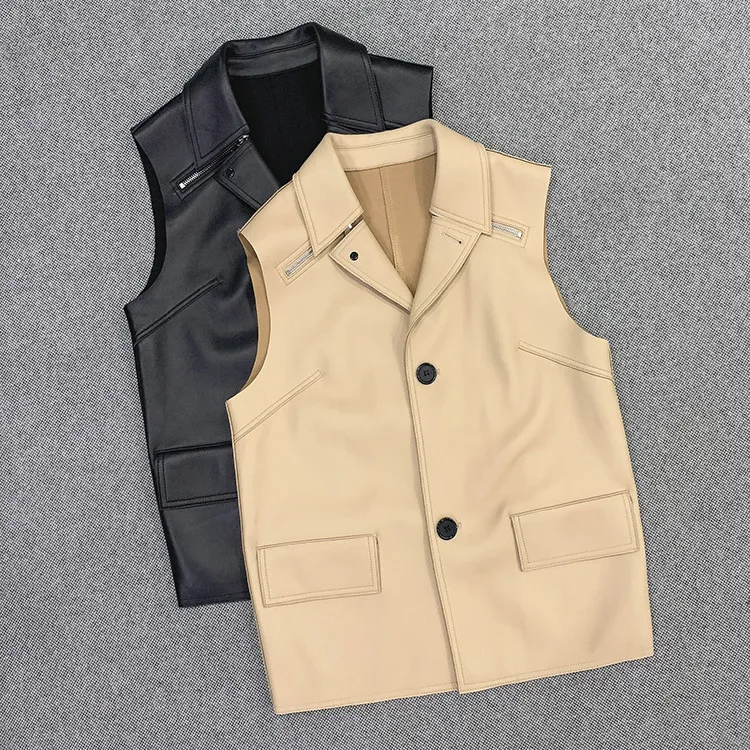 Autumn 2021 Spring Chic women's Genuine leather waistcoat Hot fashion sheepskin Real leather Vest Tops A980
Autumn 2021 Spring Chic women's Genuine leather waistcoat Hot fashion sheepskin Real leather Vest Tops A980