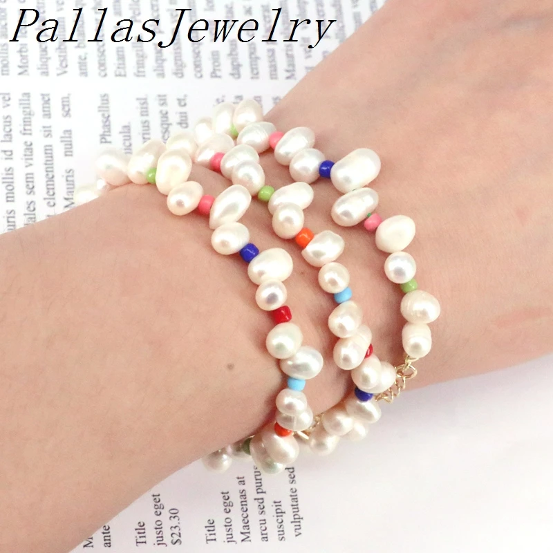 10 шт., Модный женский браслет с пресноводным жемчугом и бусинами, Boho Charm, браслет Miyuki
10 шт., Модный женский браслет с пресноводным жемчугом и бусинами, Boho Charm, браслет Miyuki