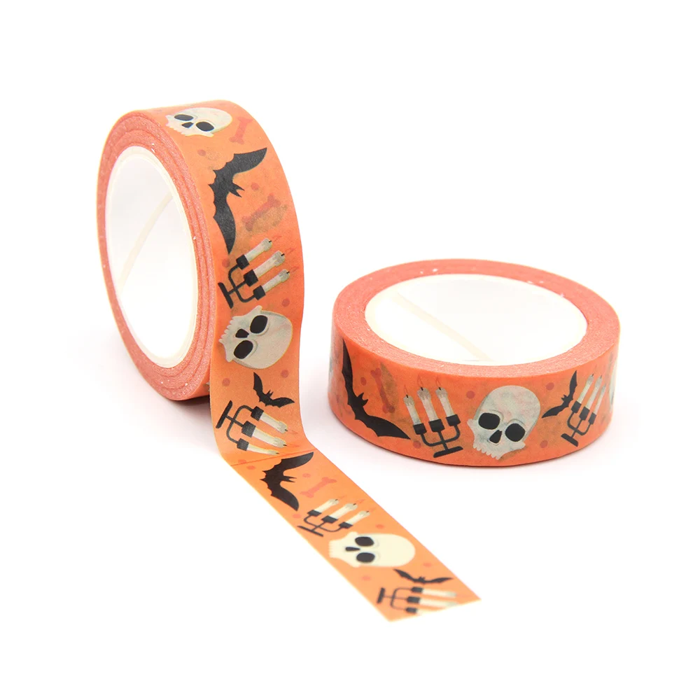 NEW 1PC 15MM*10M Halloween Skeleton, Candle,Bats Washy Tape DIY Scrapbooking Paper Photo Album Adhesive Masking Tape
NEW 1PC 15MM*10M Halloween Skeleton, Candle,Bats Washy Tape DIY Scrapbooking Paper Photo Album Adhesive Masking Tape