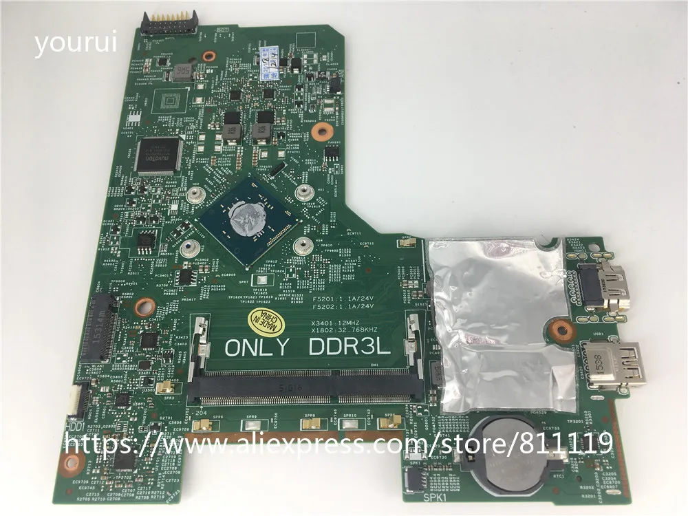 Оригинальная материнская плата yourui для Dell inspiron 3452, 3552 дюйма, Φ 0WGR7P WGR7P с тестом ЦП N3050u 
Оригинальная материнская плата yourui для Dell inspiron 3452, 3552 дюйма, Φ 0WGR7P WGR7P с тестом ЦП N3050u