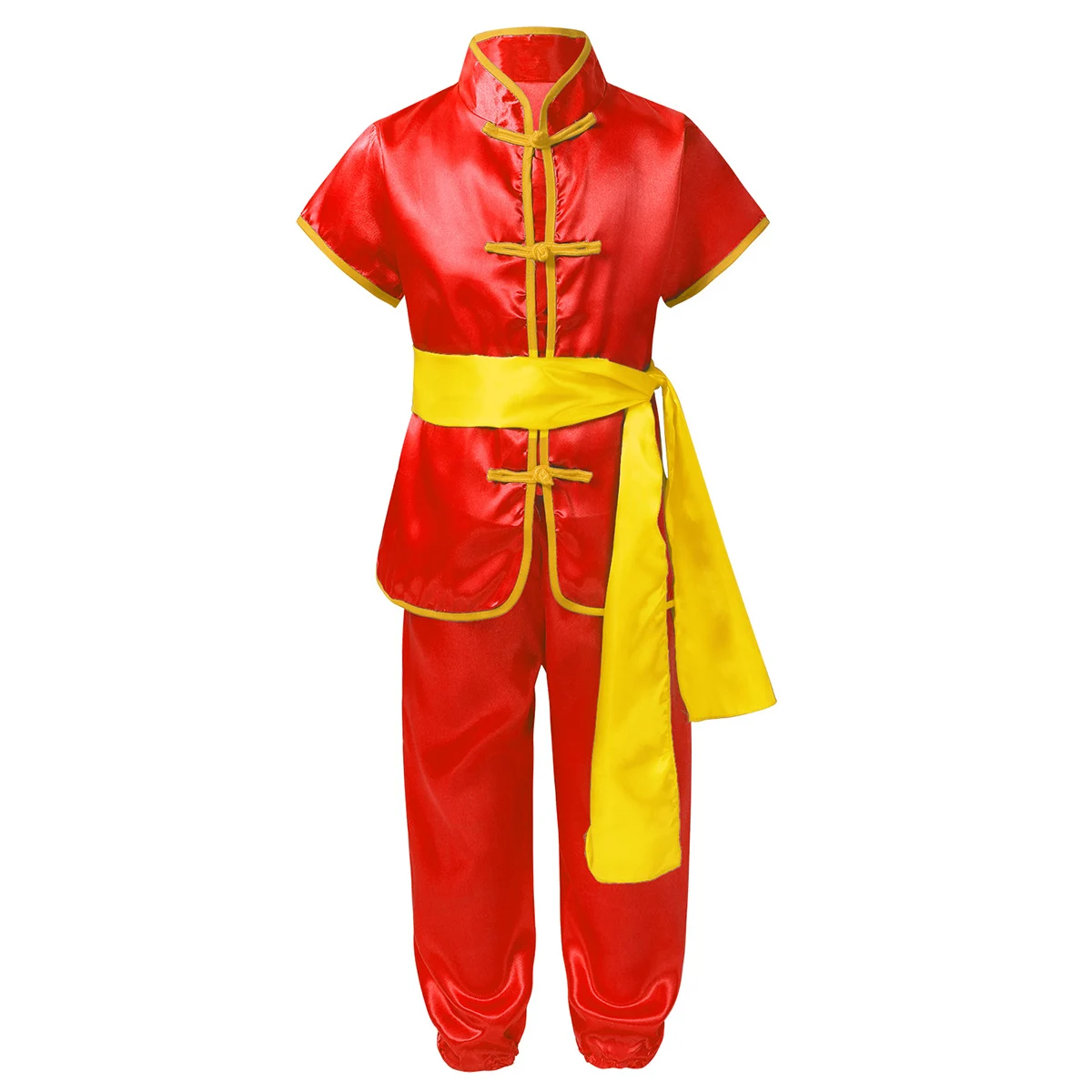 Unisex Kids Boys Girls Cosplay Outfits Satin Kung Fu Suits Martial Arts Uniforms Short Sleeves Shirt Tops with Belt Pants Set
Unisex Kids Boys Girls Cosplay Outfits Satin Kung Fu Suits Martial Arts Uniforms Short Sleeves Shirt Tops with Belt Pants Set