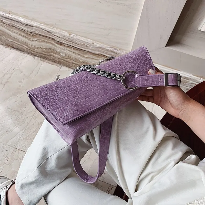 New Women Chain Leather Handbags High Quality Irregular Vintage Alligator Leather Shoulder Bag Female Sac A Main Casual Tote Bag
New Women Chain Leather Handbags High Quality Irregular Vintage Alligator Leather Shoulder Bag Female Sac A Main Casual Tote Bag