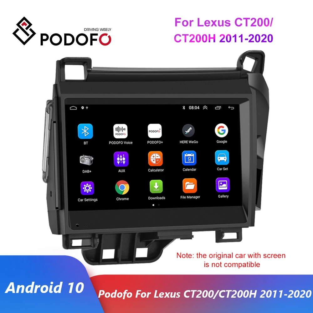 Автомагнитола Podofo на Android 10,0 с GPS-навигацией для Lexus CT200 CT200H 2011-2020, автомобильный мультимедийный DVD-плеер, автомобильный стереоприемник
Автомагнитола Podofo на Android 10,0 с GPS-навигацией для Lexus CT200 CT200H 2011-2020, автомобильный мультимедийный DVD-плеер, автомобильный стереоприемник
