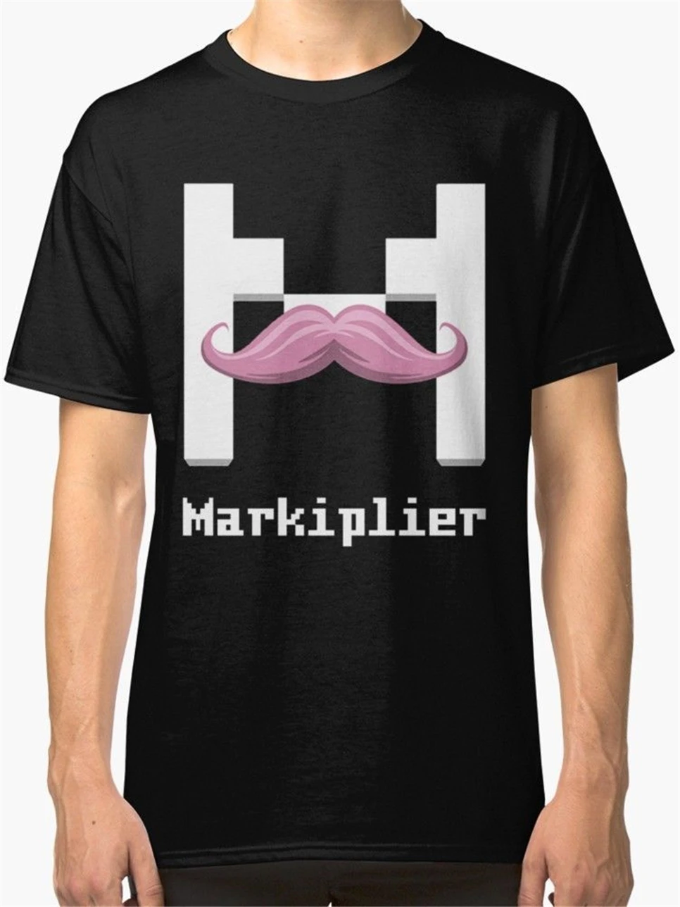 Мужские черные футболки с логотипом Markiplier уличная одежда забавная футболка |