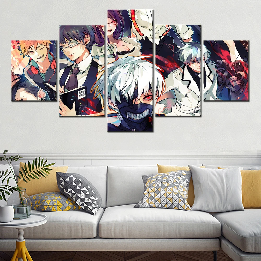 5 Piece Canvas Painting Japan Anime Tokyo-Ghoul Decorative Framework Pictures For Home Wall Art Modern Aesthetic Room Decor
5 Piece Canvas Painting Japan Anime Tokyo-Ghoul Decorative Framework Pictures For Home Wall Art Modern Aesthetic Room Decor