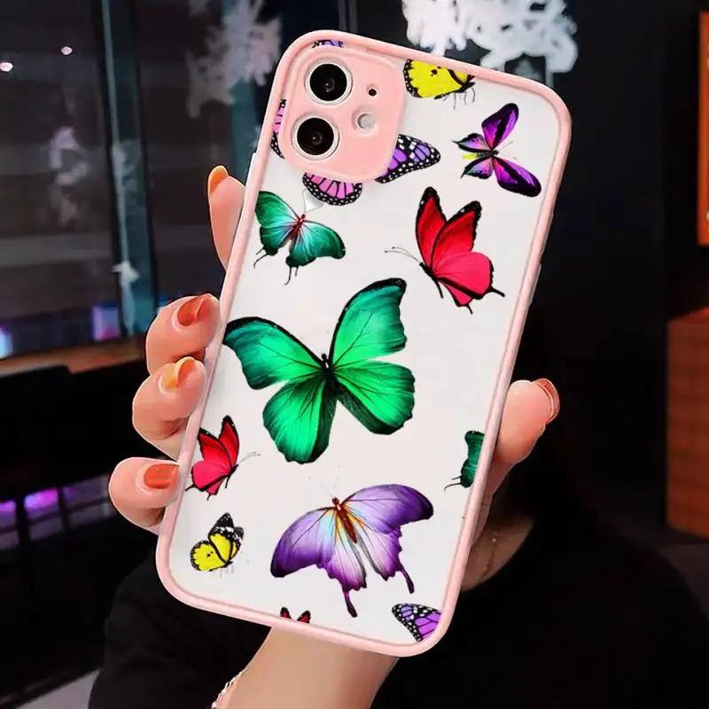 butterfly Phone Case Matte Transparent for iPhone 7 8 11 12 s mini pro X XS XR MAX Plus cover funda
butterfly Phone Case Matte Transparent for iPhone 7 8 11 12 s mini pro X XS XR MAX Plus cover funda