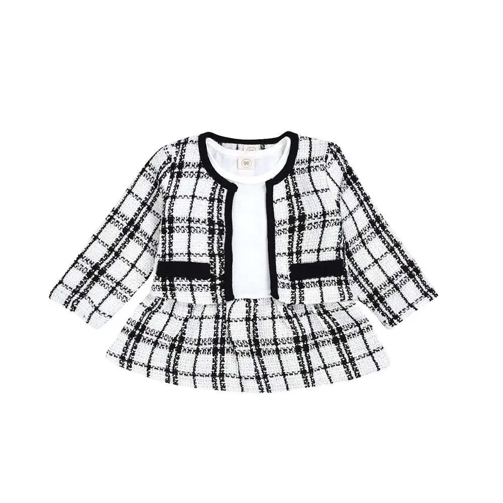 Toddler Girls Tops Dress Set Autumn Baby Girl Clothing black white Little Lady Fashion 2PCS Outfits Set
Toddler Girls Tops Dress Set Autumn Baby Girl Clothing black white Little Lady Fashion 2PCS Outfits Set