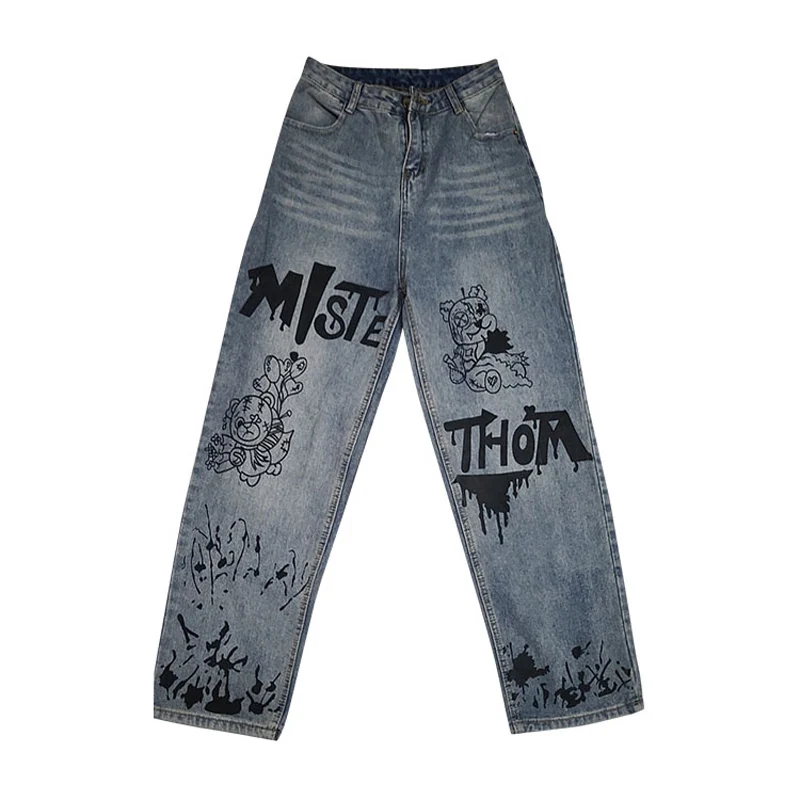New Jeans Women Vintage Washed Jeans Cartoon Bear Print Jeans Harajuku Graffiti Jeans Loose High Waist Wide Leg Pants Man Jeans
New Jeans Women Vintage Washed Jeans Cartoon Bear Print Jeans Harajuku Graffiti Jeans Loose High Waist Wide Leg Pants Man Jeans