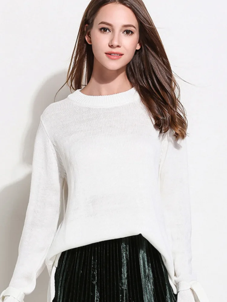 New Round Neck Pullover Loose Fashion Versatile Knitting Women's Bow Long Sleeve Pullover
New Round Neck Pullover Loose Fashion Versatile Knitting Women's Bow Long Sleeve Pullover