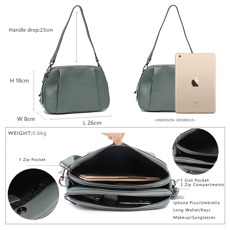 SC Solid Color Genuine Leather Handbag Women Fashion Design Crossbody Bag Female Real Leather Daily Messenger Shoulder Bag Bolsa 
SC Solid Color Genuine Leather Handbag Women Fashion Design Crossbody Bag Female Real Leather Daily Messenger Shoulder Bag Bolsa