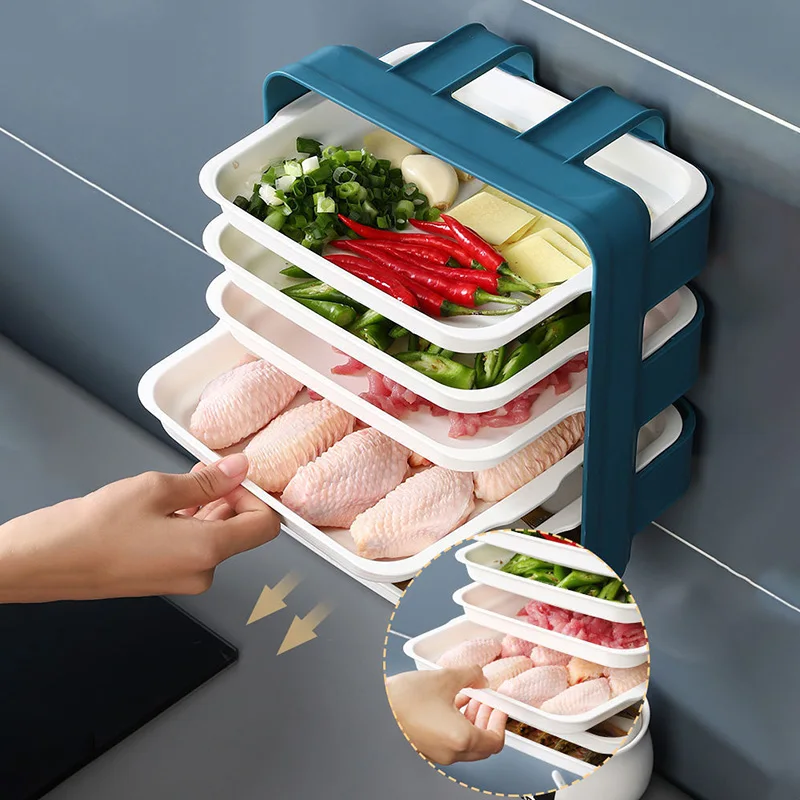 Настенная многоярусная кухонная полка с выдвижными ящиками, удобный кухонный лоток Бытовая вешалка
Настенная многоярусная кухонная полка с выдвижными ящиками, удобный кухонный лоток Бытовая вешалка