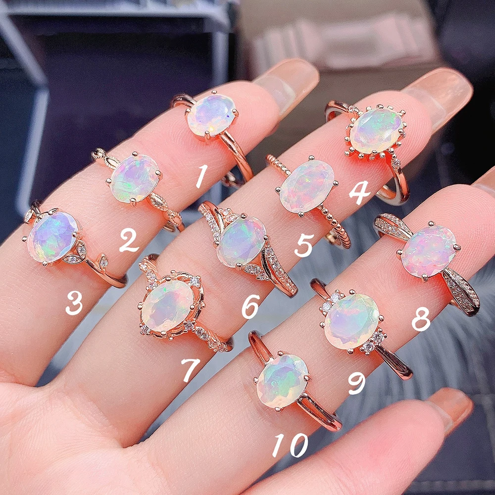 Silver Adjustable Ring Faceted Cut Oval Natural Opal Ring 925 Sterling Silver Engagement Wedding Rings For Women Gift
Silver Adjustable Ring Faceted Cut Oval Natural Opal Ring 925 Sterling Silver Engagement Wedding Rings For Women Gift