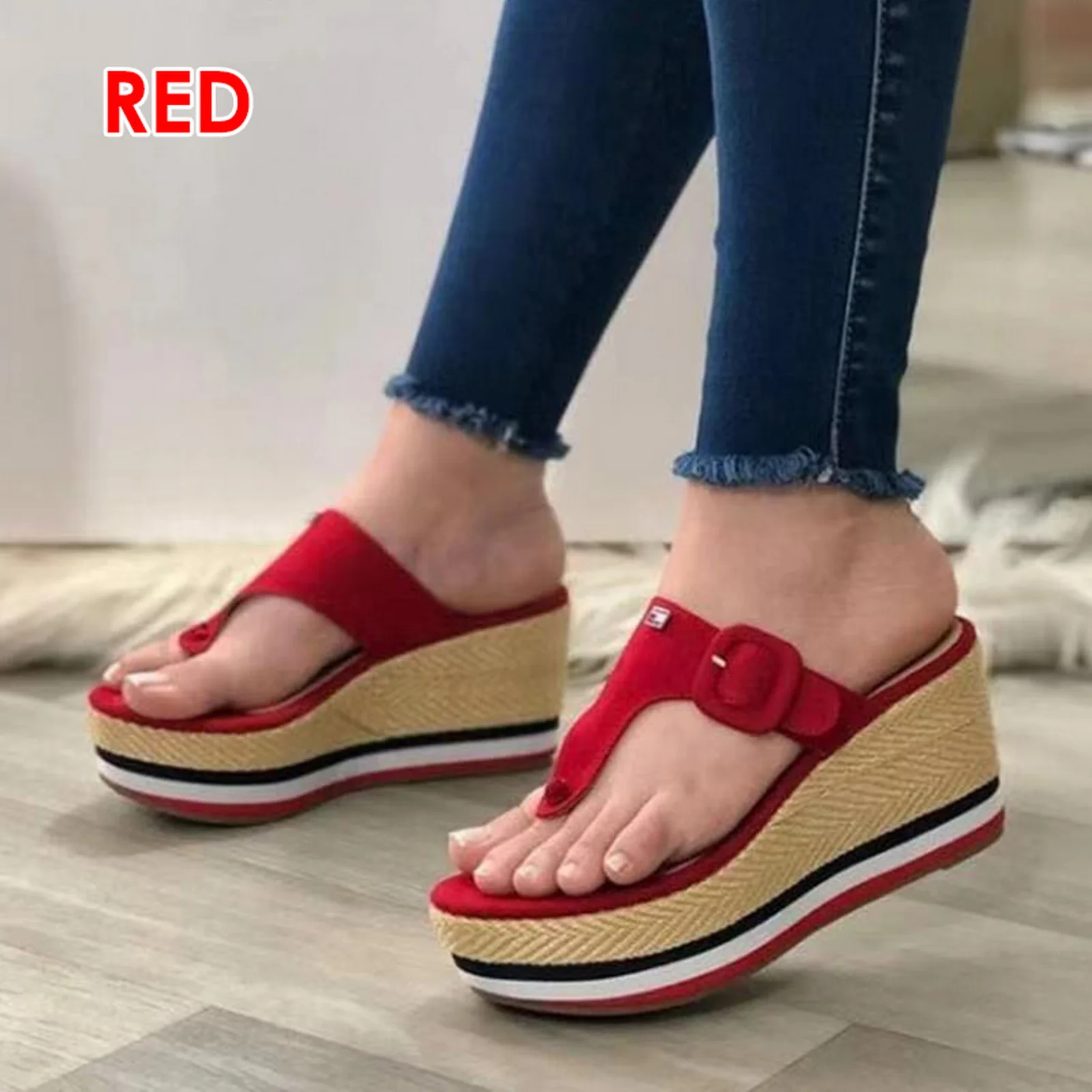 Women Sandals 2021 New Heels Woman Slippers Platform Wedges Shoes Ladies Summer Slides Mujer Buckle Flip Flops Plus Size 43
Women Sandals 2021 New Heels Woman Slippers Platform Wedges Shoes Ladies Summer Slides Mujer Buckle Flip Flops Plus Size 43