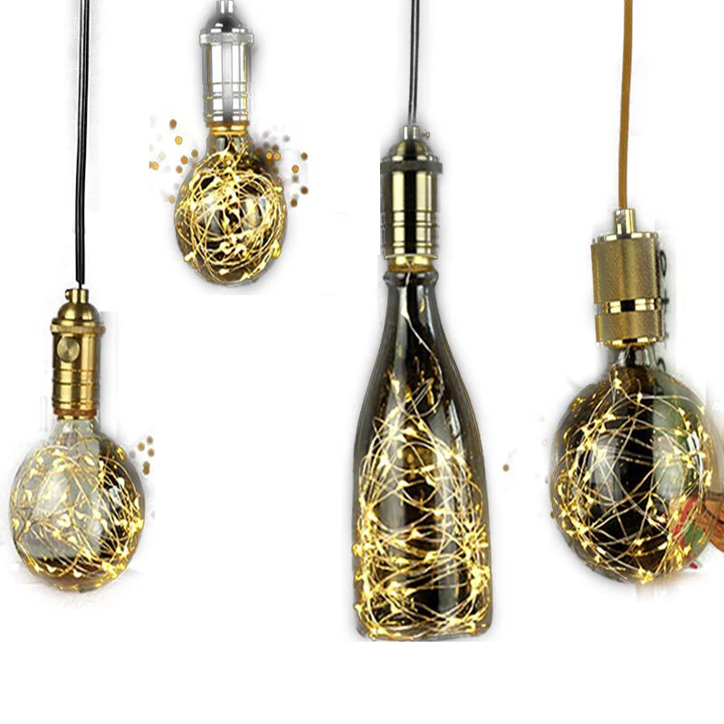 3D светодиодный светильник Эдисон лампа ретро бутылка для вина медная проволочная лампа теплый белый Дрифт бутылка AC85-265V 1,5 Вт E27 Светодиодны... 
3D светодиодный светильник Эдисон лампа ретро бутылка для вина медная проволочная лампа теплый белый Дрифт бутылка AC85-265V 1,5 Вт E27 Светодиодны...