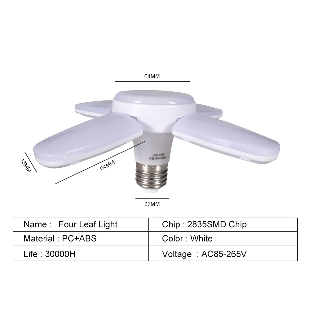 LED Bulb Fan Blade E27 Timing Lamp AC85-265V 28W Foldable Led Light Bulb Lampada For Home Ceiling Light With Remote Controller
LED Bulb Fan Blade E27 Timing Lamp AC85-265V 28W Foldable Led Light Bulb Lampada For Home Ceiling Light With Remote Controller