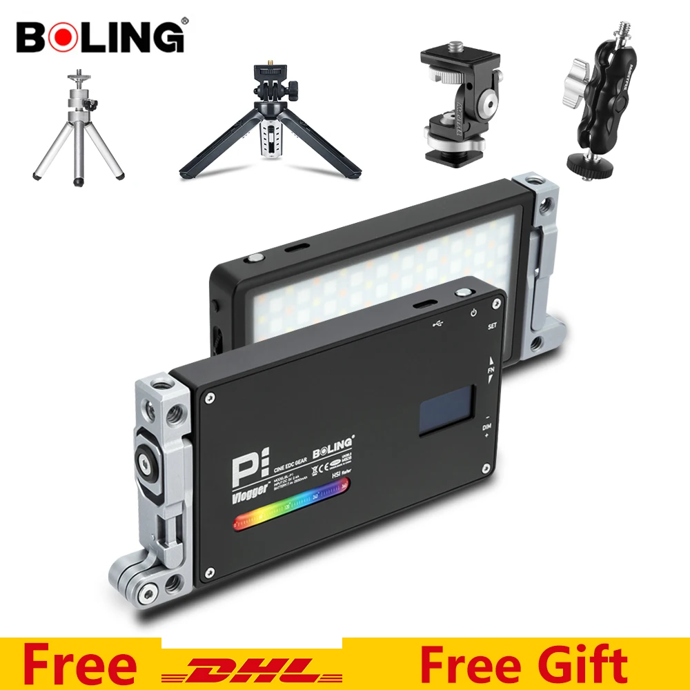 Фото Boling BL P1 RGB 2500K 8500K полноцветный светодиодный светильник с регулируемой яркостью