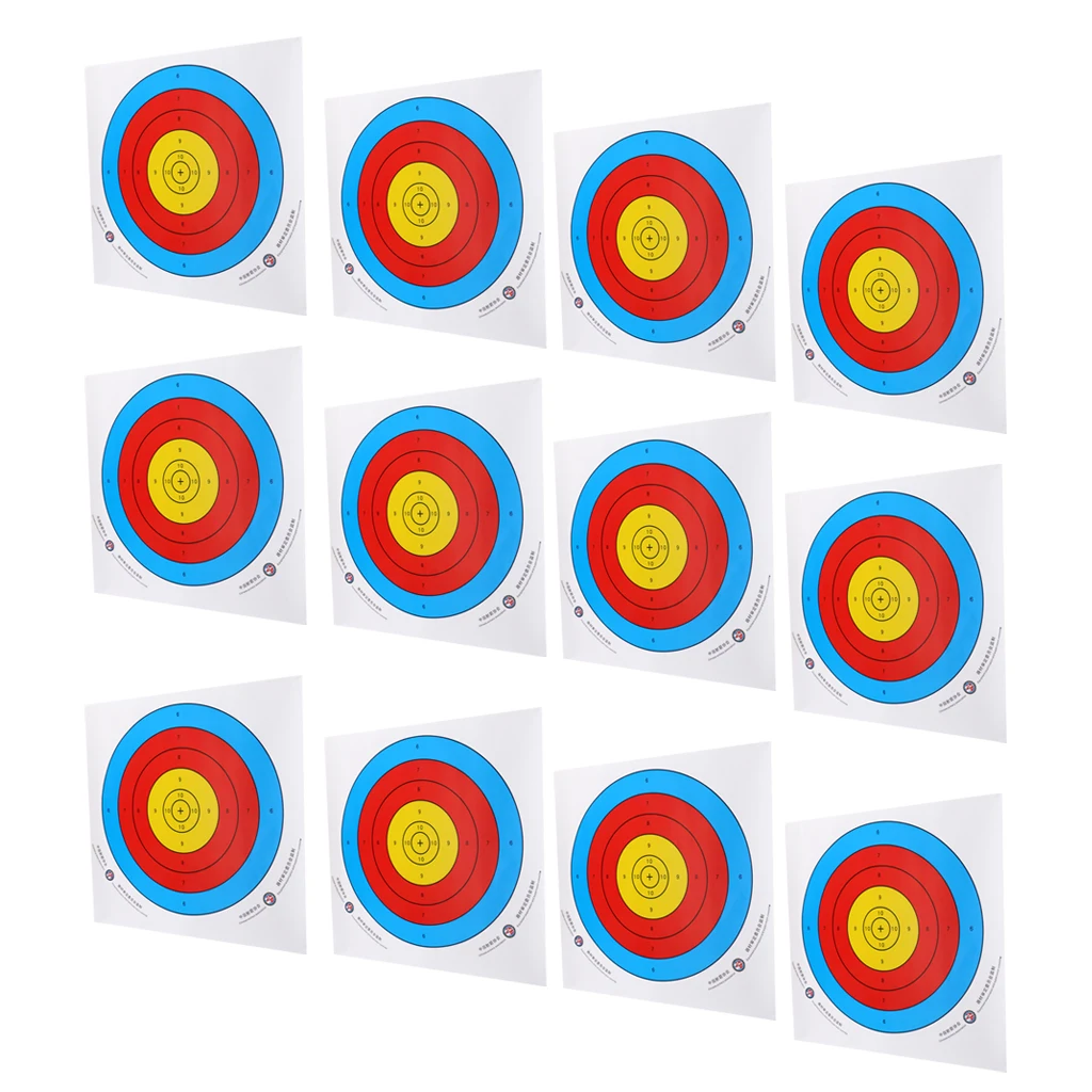 12x Archery Target Paper for Bow and Arrow Hunting Shooting Practice 40x40cm 
12x Archery Target Paper for Bow and Arrow Hunting Shooting Practice 40x40cm